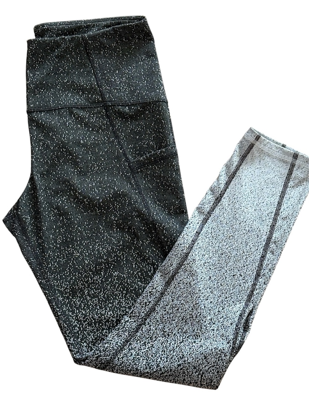 C9 BY CHAMPION ATHLETIC WORKOUT LEGGINGS SPECKLED OMBRÉ DESIGN SIDE POCKETS LG - Picture 2 of 14